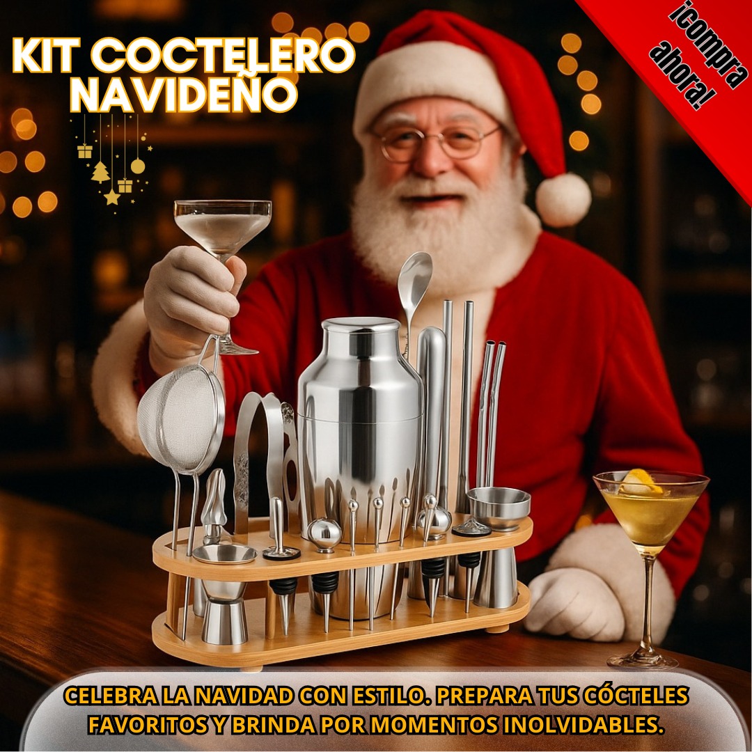 Miniatura 2 de KIT COCTELERO 23 PIEZAS NAVIDAD OFERTA🎅